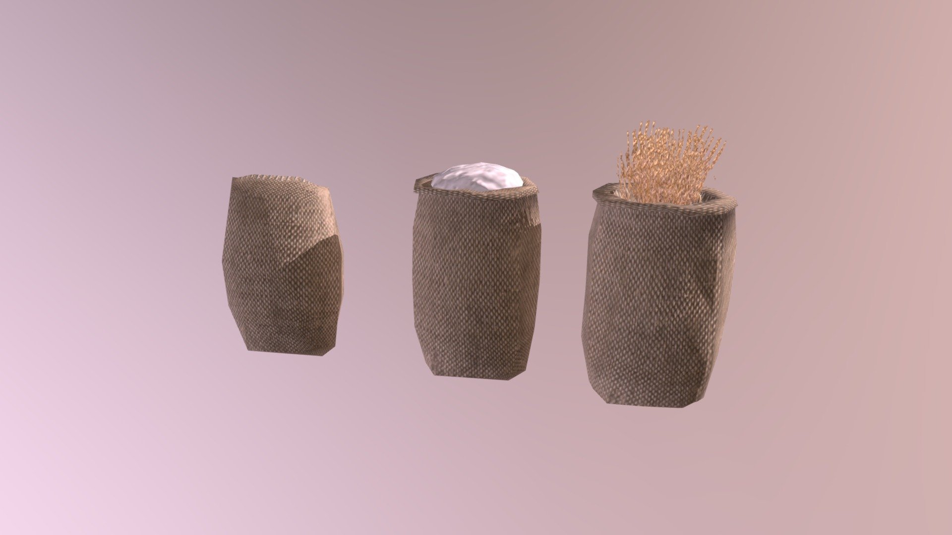 just some simple wheat bag props&hellip; you know for like farming stuff 3d model