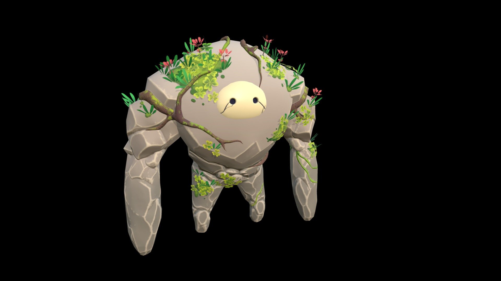 Spring Golem ! Made after indie game Ary and the Secrets of Seasons :)
https://ary-game.com/
(May not actually be a spring golem)

I did this one under a tight shedule, still happy with the result but I wish I could have dwelded further unto it 3d model