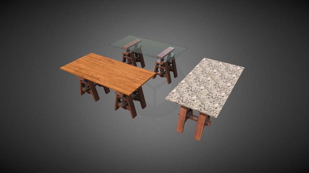 Published by 3ds Max - Tables - Download Free 3D model by Francesco Coldesina (@topfrank2013) 3d model
