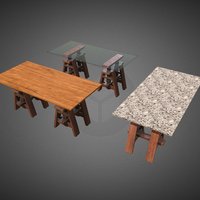 Tables furniture, 3dsmax, 3dsmaxpublisher