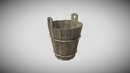 Bucket 01 bucket, small, medeival, props-assets, fantasy-gameasset, wood, fantasy