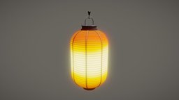 Japanese Lamp / Chōchin lamp, 3ds-max, chochin, japanese-culture, substance-painter, free, light, japanese