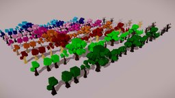 Low Poly Tree Pack (FREE DOWNLOAD) trees, tree, pack, blender-3d, low-polly, low-poly-model, blender, low, free