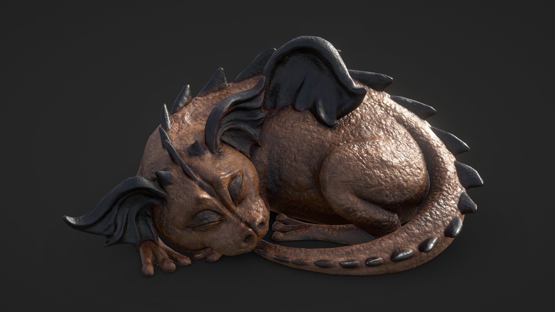 Realistic gypsum sculpture of a cute dragon painted in sand colors

Technical specifications:

Close-up model

Optimized model

non-overlapping UV map

ready for animation

PBR textures 2K resolution: Normal, Roughness, Albedo, displacement maps

Download package includes FBX and obj which are applicable for 3ds Max, Maya, Unreal Engine, Unity, Blender.

Enjoy! - Dragon Sculpture - Buy Royalty Free 3D model by Unreal 3D artists (@unreal.artists) 3d model