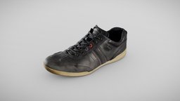 Old Fancy Ecco shoe, advanced, leather, worn, realistic, old, scanned, fancy, torn, sneaker, photometry, pbr-texturing, ecco, lace-up, pbr-materials, inciprocal