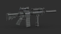 Colt Canada C8SFW Low Poly Realistic