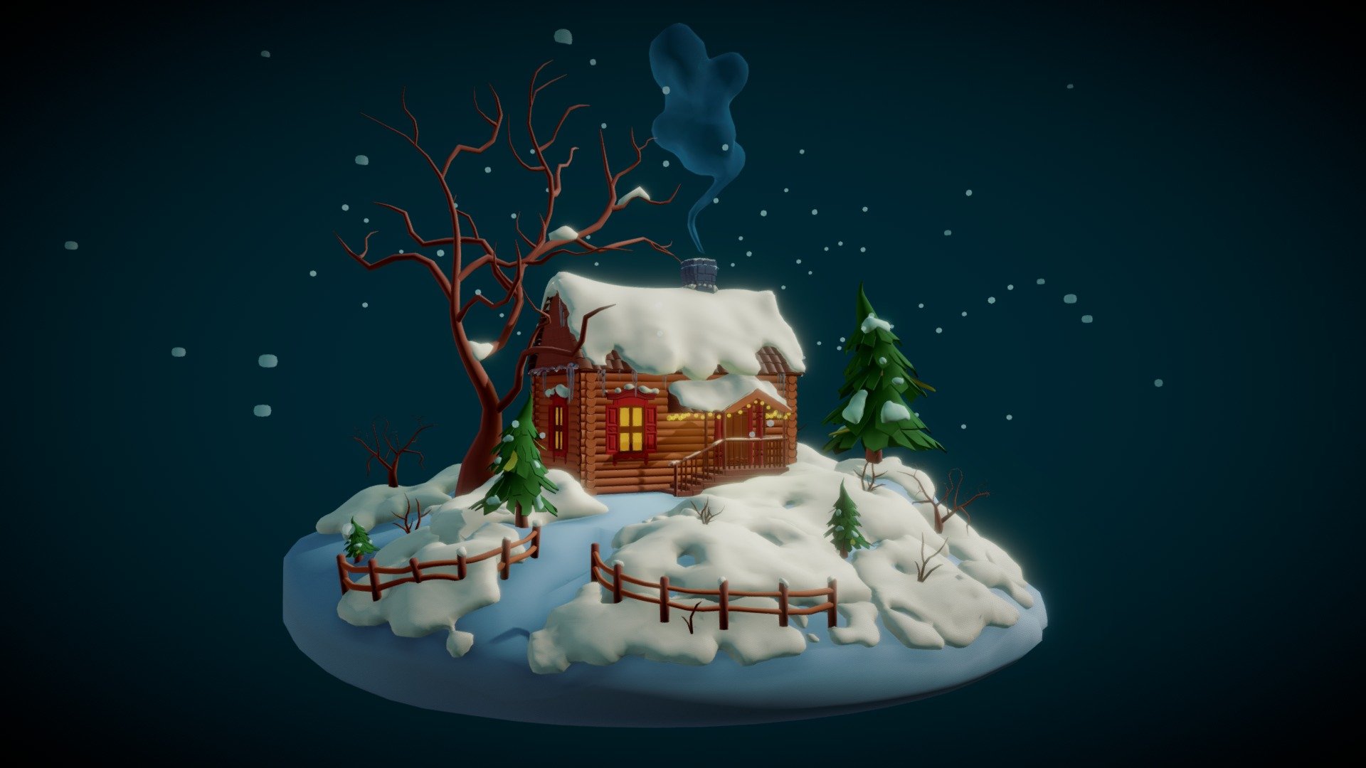 This scene made in Blender for Sketchfab Modeling Challenge: Holidays 3d model