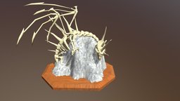 Old bone of dragon 3d-printing, game