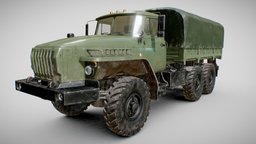 Ural-4320-31 truck, russian, 3ds-max, marvelousdesigner, marvelous-designer, substancepainter, substance, vehicle, pbr, substance-painter, car, zbrush