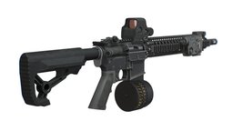 Assault Rifle MK18 MOD DELTA rifle, assault, future, punk, carbine, weapons