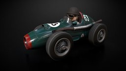 Maseretti F1 1950 "Choro_Q" green f1, toycar, maserati, choroq, veichle, 1950s-car