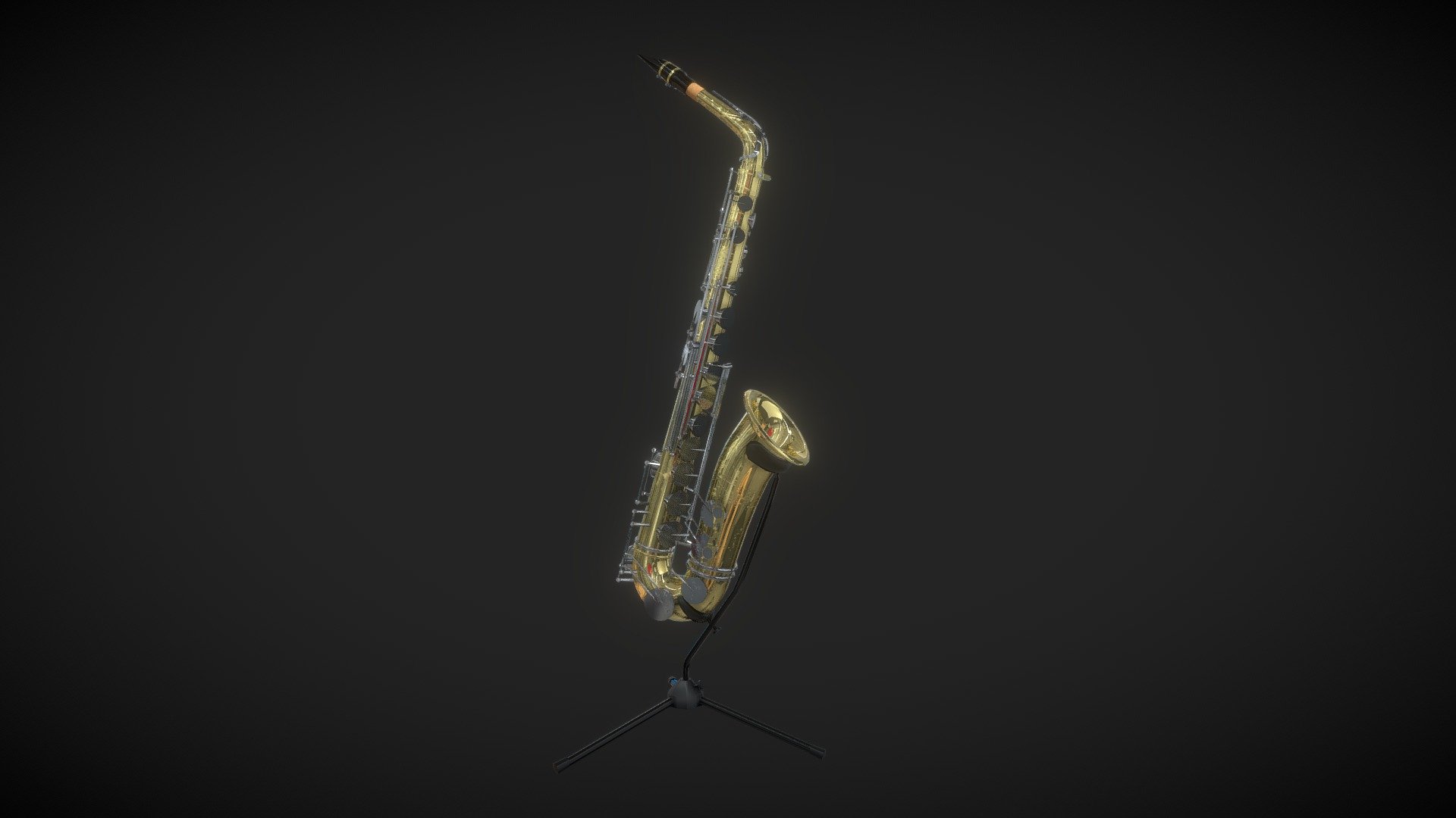 Saxophone - Download Free 3D model by Matt Caddie (@MattCaddie) 3d model