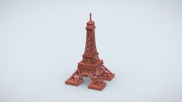 Eiffel tower 3D france, tower, paris, eiffel, toony, eiffeltower, stilized, eifel, cartoon, 3d