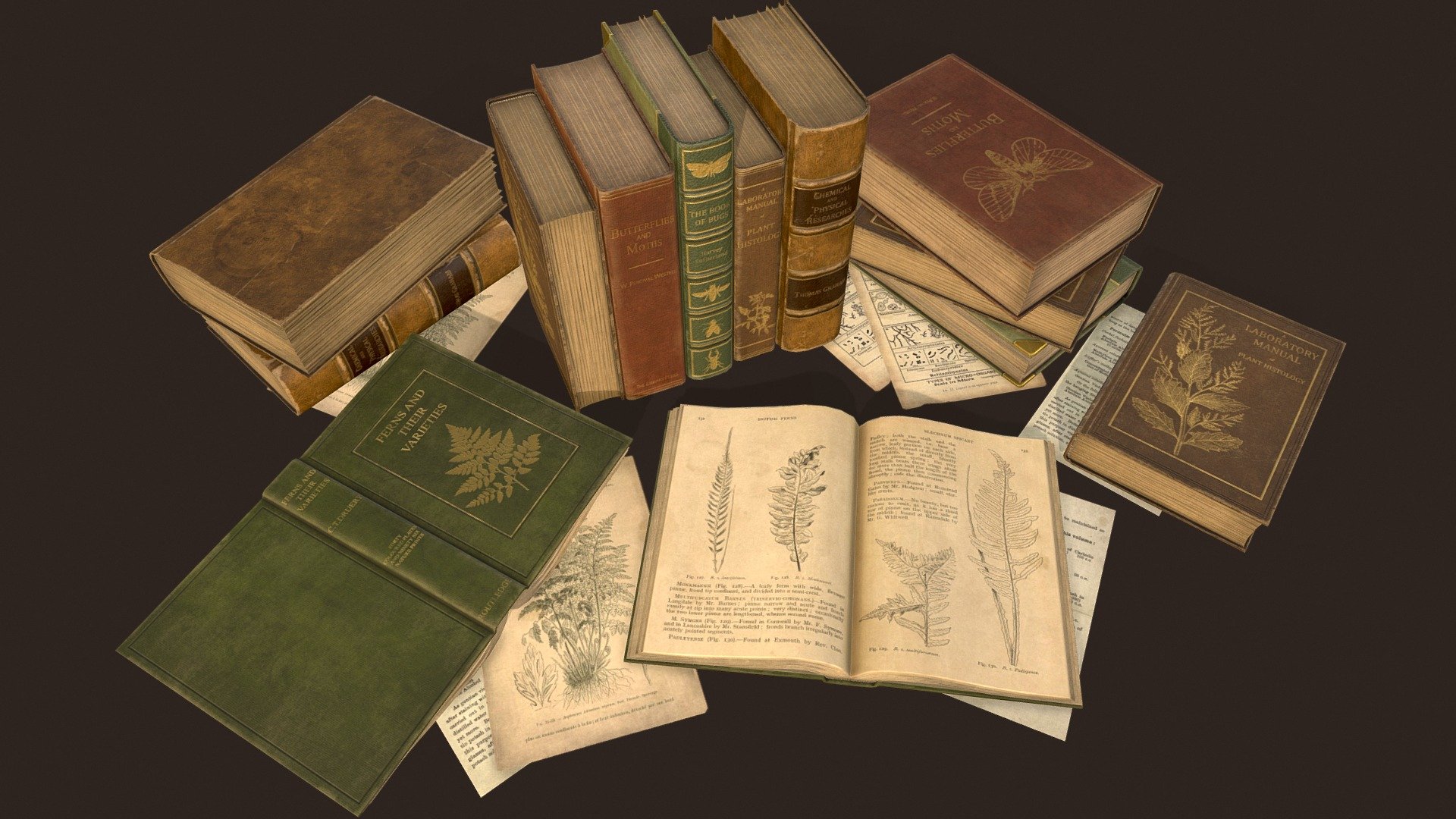 Old Books set it's a lowpoly game ready set of books with unwrapped UVs and PBR textures.

This set includes 5 different books (4 closed books and 1 open book) and 3 book pages. 

UVs: channel 1: overlapping; channel 2: non-overlapping (for baking lightmaps).

Formats: FBX, Obj. Marmoset Toolbag scene 3.08 (.tbscene) Textures format: TGA. Textures resolution: 2048x2048px.

Textures set includes:




Metal_Roughness: BaseColor, Roughness, Metallic, Normal, Height, AO.

Unity 5 (Standart Metallic): AlbedoTransparency, AO, Normal, MetallicSmoothness.

Unreal Engine 4: BaseColor, OcclusionRoughnessMetallic, Normal.



Artstation: https://www.artstation.com/tatianagladkaya

Instagram: https://www.instagram.com/t.gladkaya_ - Old Books Set - 3D model by Tatiana Gladkaya (@tatiana_gladkaya) 3d model