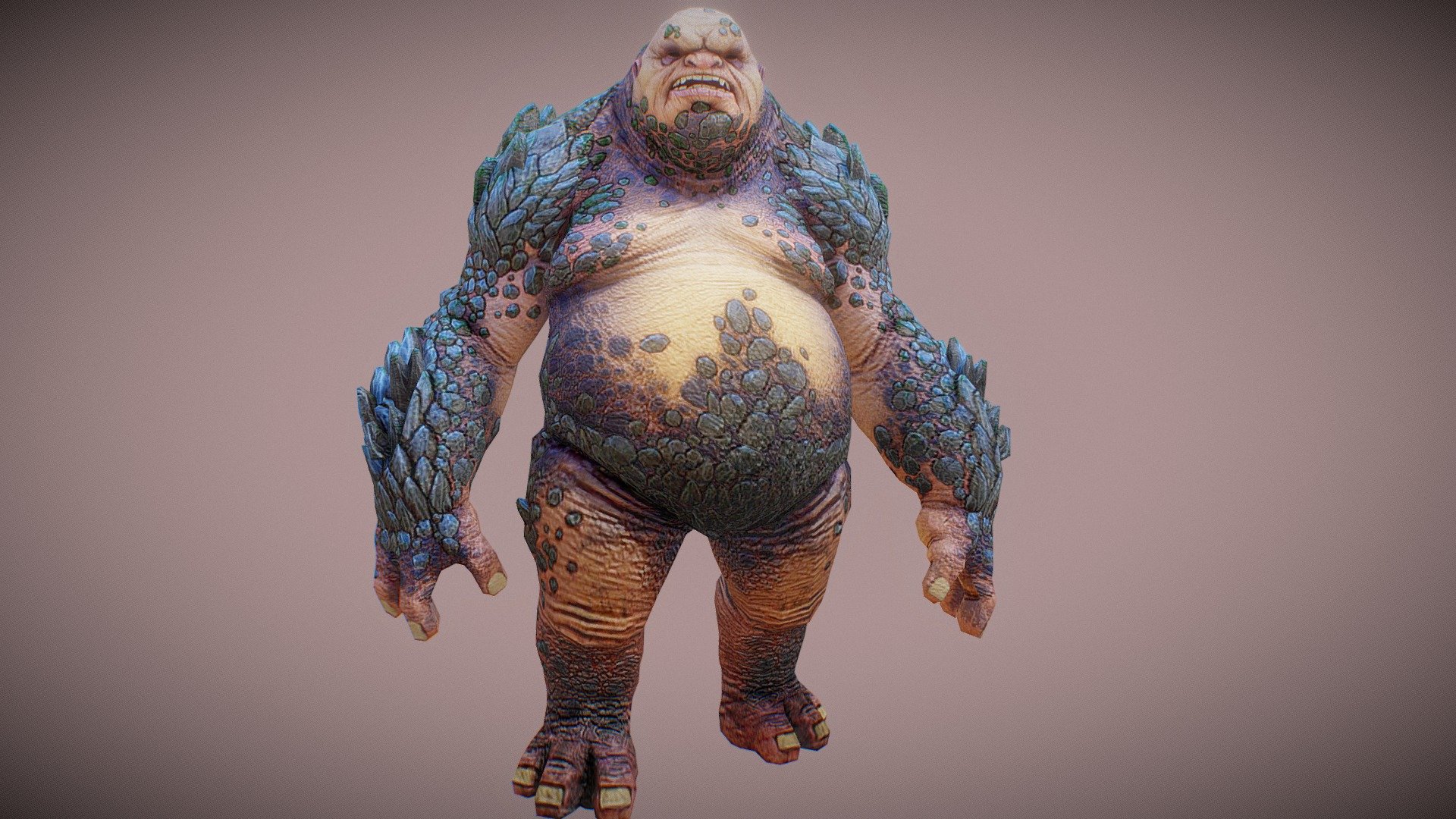 Software used: Zbrush, Blender, Substance Painter
Lowpoly Rigged character.
Granite Goliath the stone ogre whose colossal form is hewn from the very bedrock of the earth 3d model