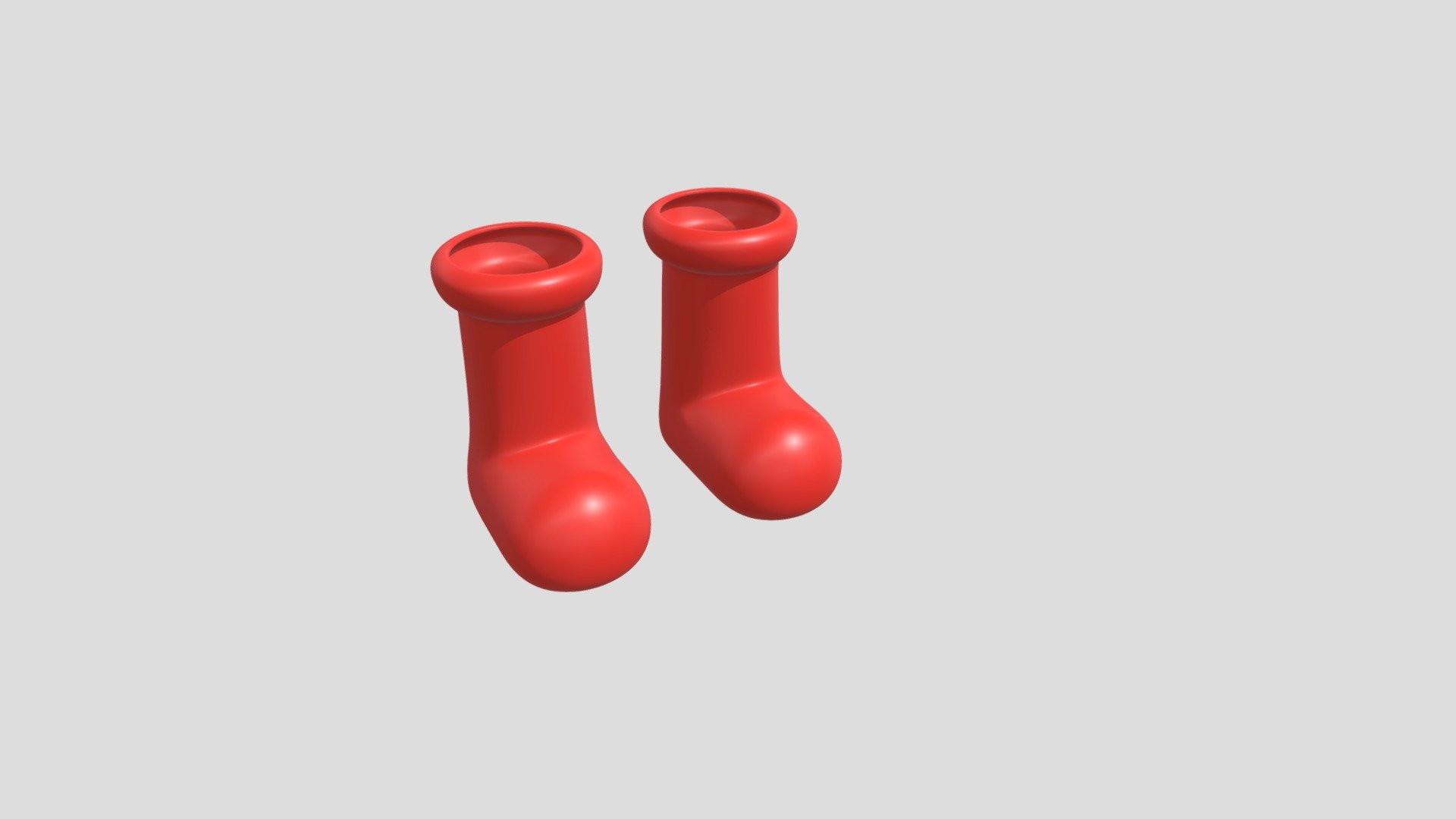 Red astro Boots ready for printing , you can modify the size to make it fits you ! - Astro_shoes - 3D model by Oussema3D (@Khmiri.Oussema) 3d model