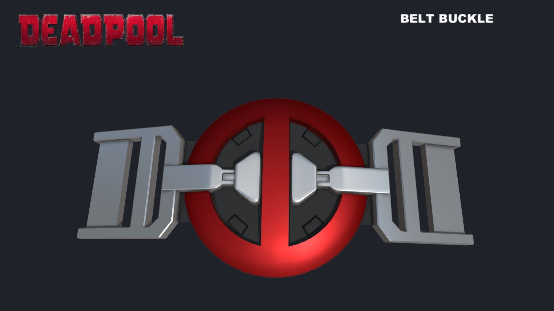 my model of Deadpool's belt buckle. This is a work in progress so it may change. Modelled in 3DS Max.

visit here to see how I designed this for 3D printing  https://sketchfab.com/3d-models/deadpool-buckle-copy2-823f7c35d4d947faba8edd5e051af1ee

Thanks for looking :) - Deadpool buckle - 3D model by paulelderdesign 3d model