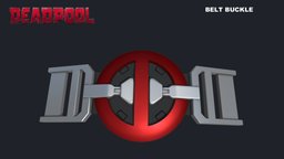 Deadpool buckle prop, deadpool, cosplay, belt-buckle
