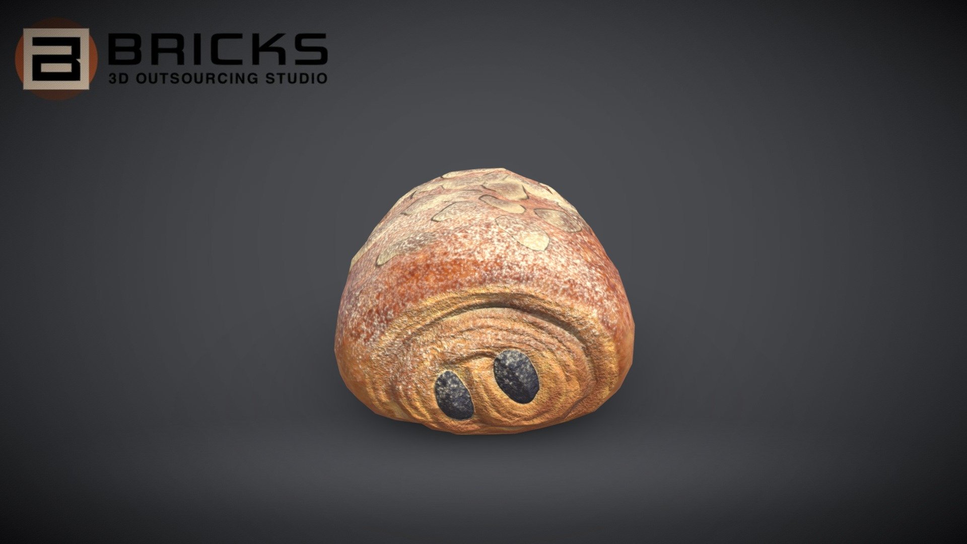 PBR Food Asset:
Almond Chocolatine
Polycount: 1216
Vertex count: 610
Texture Size: 2048px x 2048px
Normal: OpenGL

If you need any adjust in file please contact us: team@bricks3dstudio.com

Hire us: tringuyen@bricks3dstudio.com
Here is us: https://www.bricks3dstudio.com/
        https://www.artstation.com/bricksstudio
        https://www.facebook.com/Bricks3dstudio/
        https://www.linkedin.com/in/bricks-studio-b10462252/ - Almond Chocolatine - Buy Royalty Free 3D model by Bricks Studio (@bricks3dstudio) 3d model