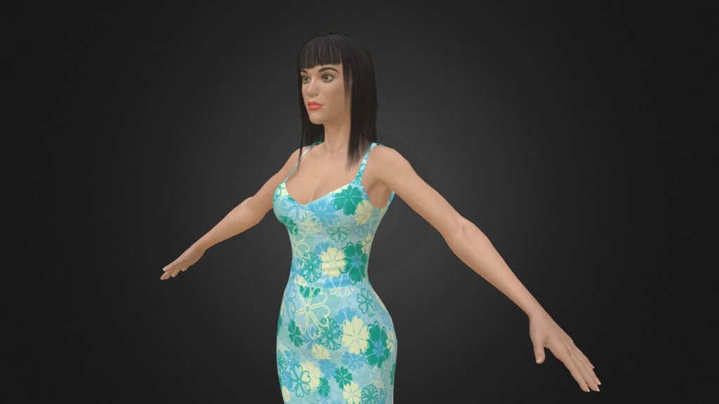 Unity3D Asset Store Model - Diana - Human Female - 3D model by ssaraksh 3d model
