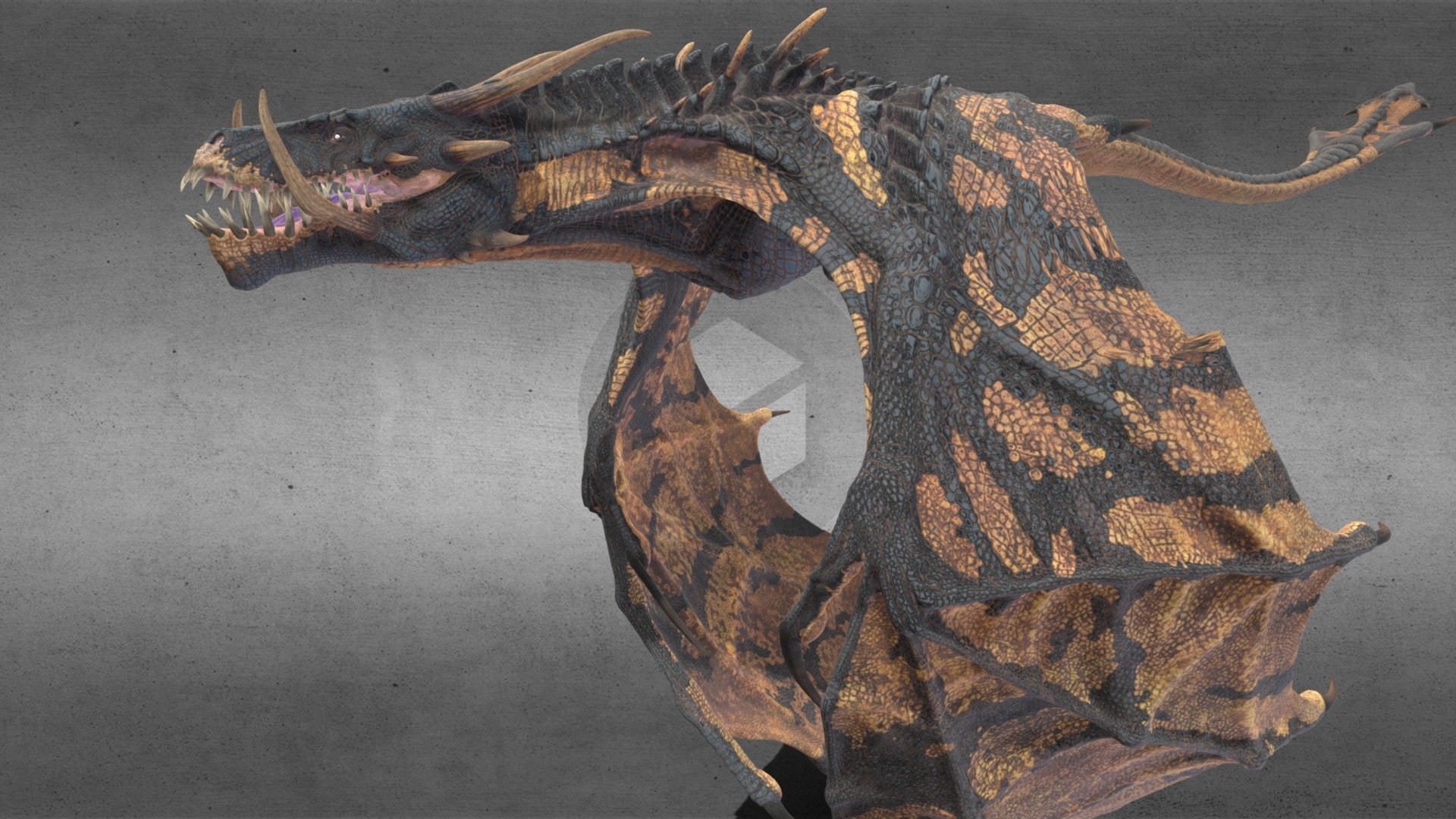 High detailed dragon full-rigged and animated,
if you wanna buy it contact me:
mr.mahmoud.haniya.1991@hotmail.com - High detailed dragon full-rigged and animated - 3D model by Mahmoud.Moh 3d model