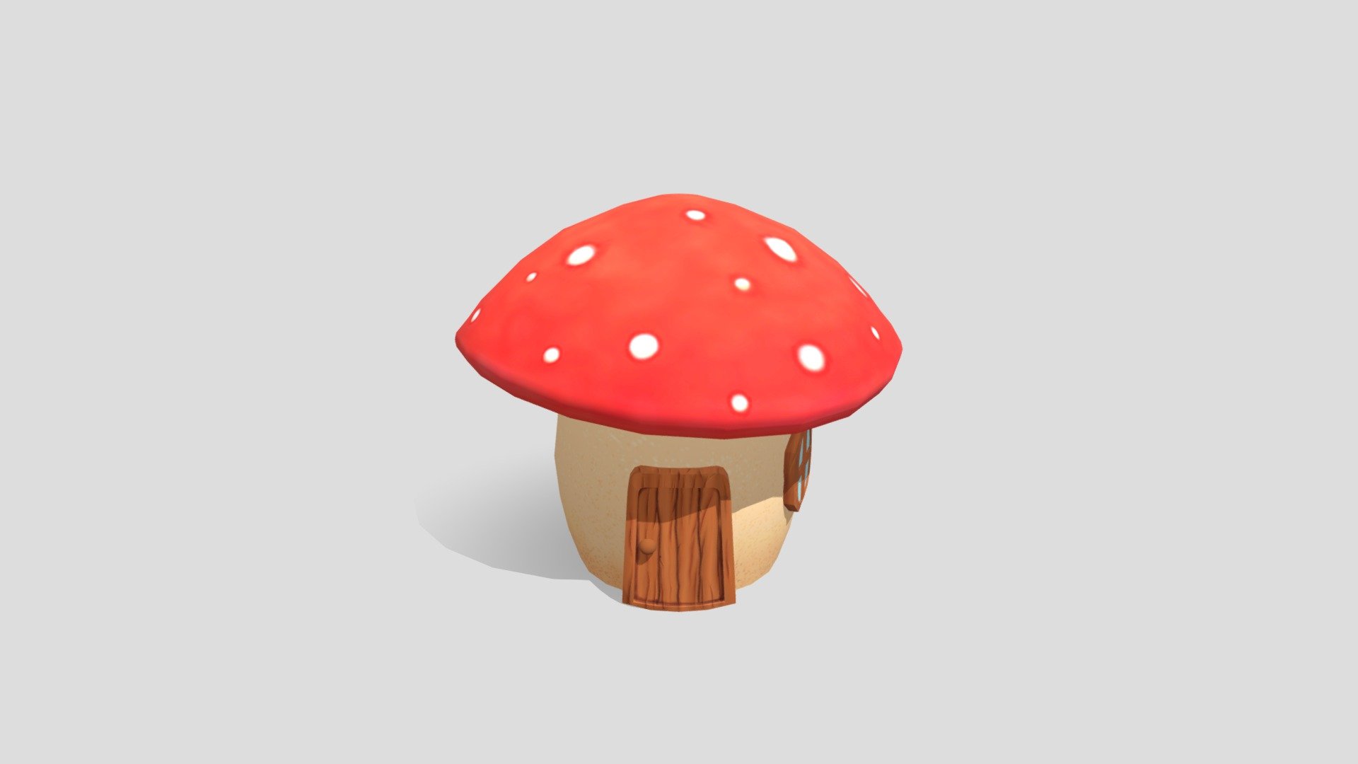 Magician mushroom house for little visitors - Mushroom House - Download Free 3D model by Minoxi 3d model