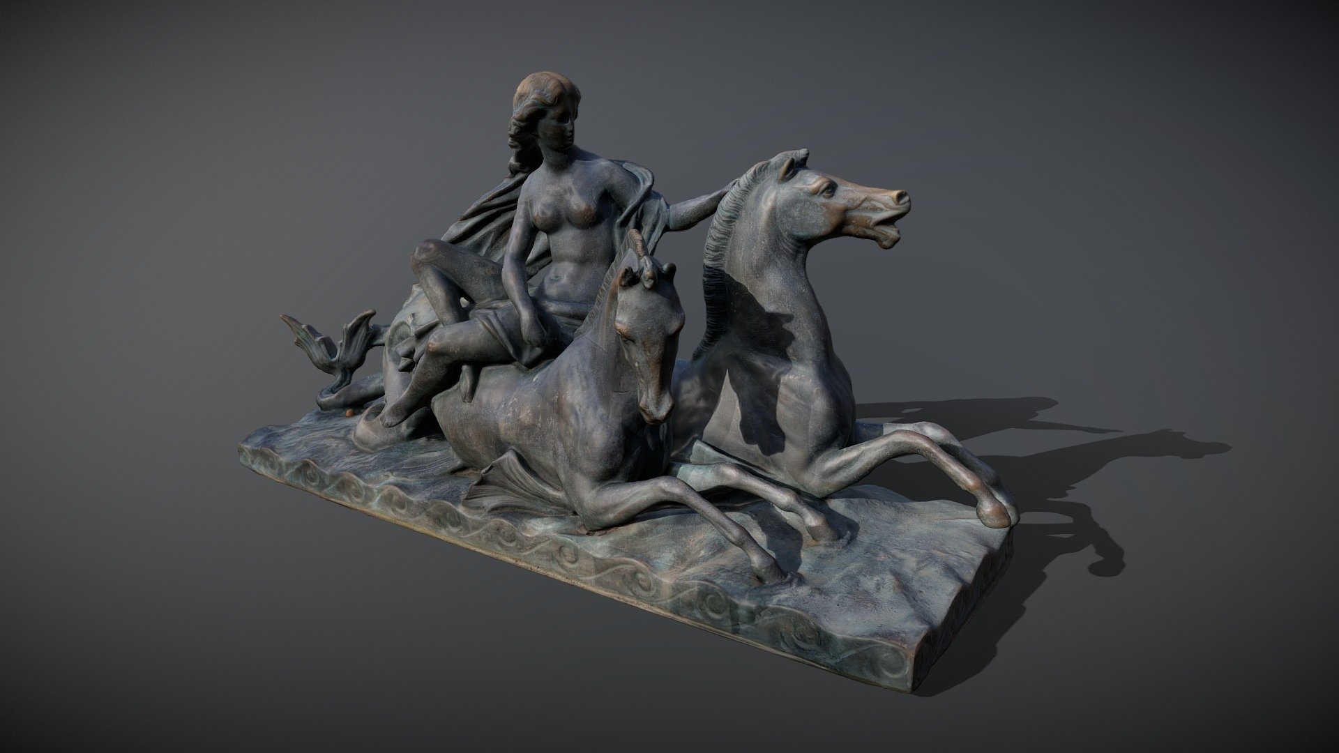 bronze sculpture Park  Sanssouci, Potsdam, Germany - bronze sculpture - 3D model by majme 3d model