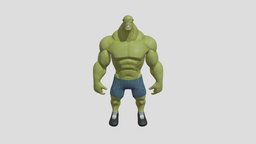 Low Poly Hulk Stylzed marvel, 3dart, hulk, substancepainter, 3dsmax, zbrush, student