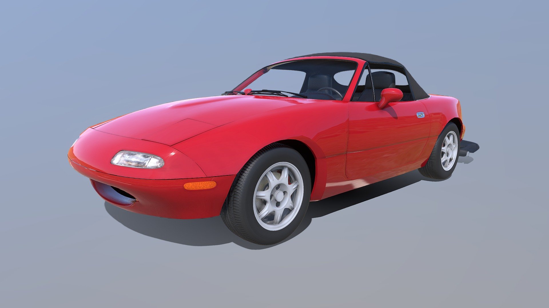 This car is named Miata MX5 - Mazda.
Modeled by me using Blender.
Extensions are in .blend, .obj, .fbx.
Textures are in 2k 3d model