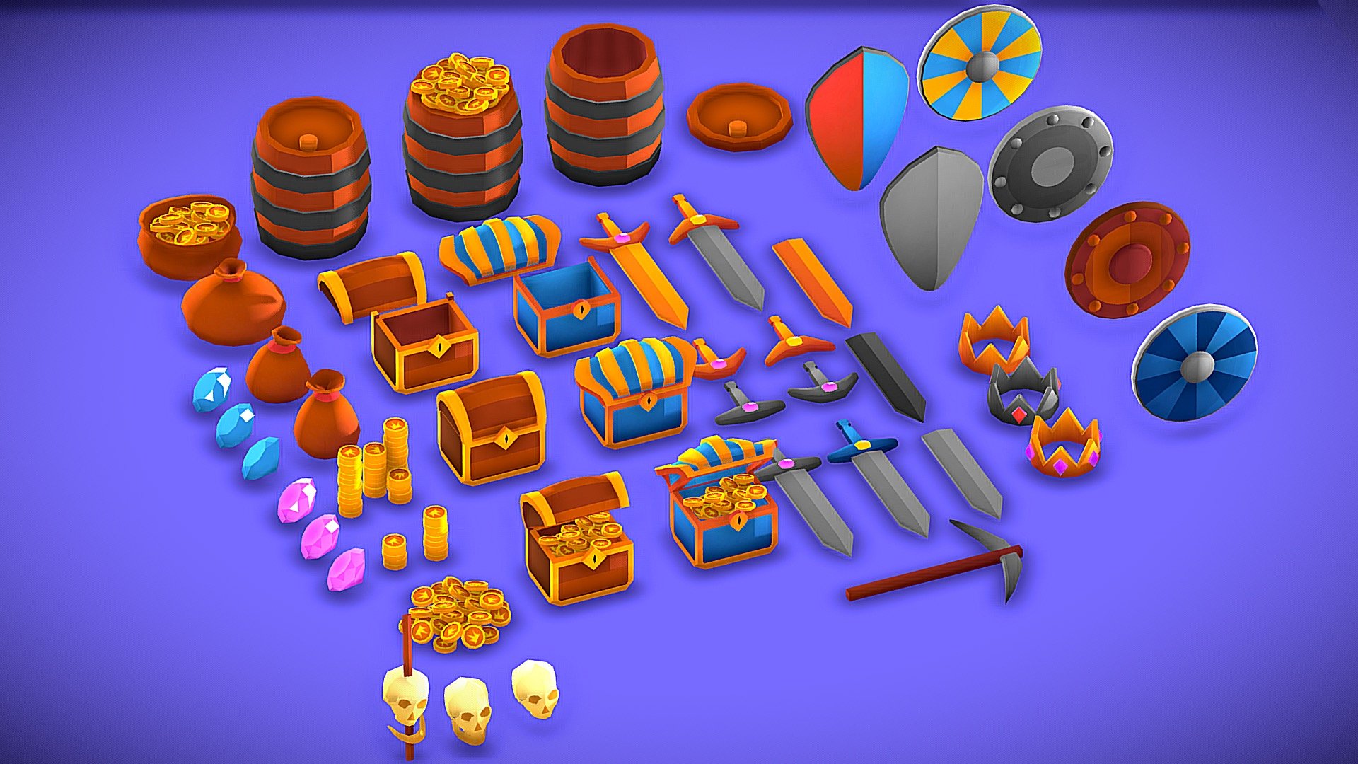 Epic royal kit to improve your game or kinematics! Each model is low poly. 
Enjoy ! - Epic Royal Kit - Buy Royalty Free 3D model by Antony Oms (@AntonyOms) 3d model