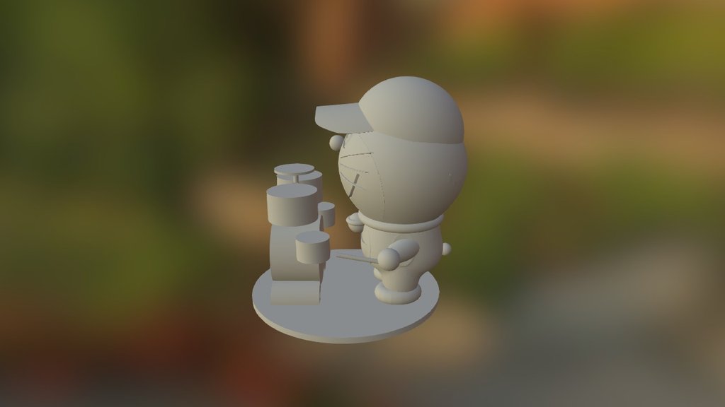 哆啦A梦，鼓手 - 3D model by FacFox (@michaeledi) 3d model