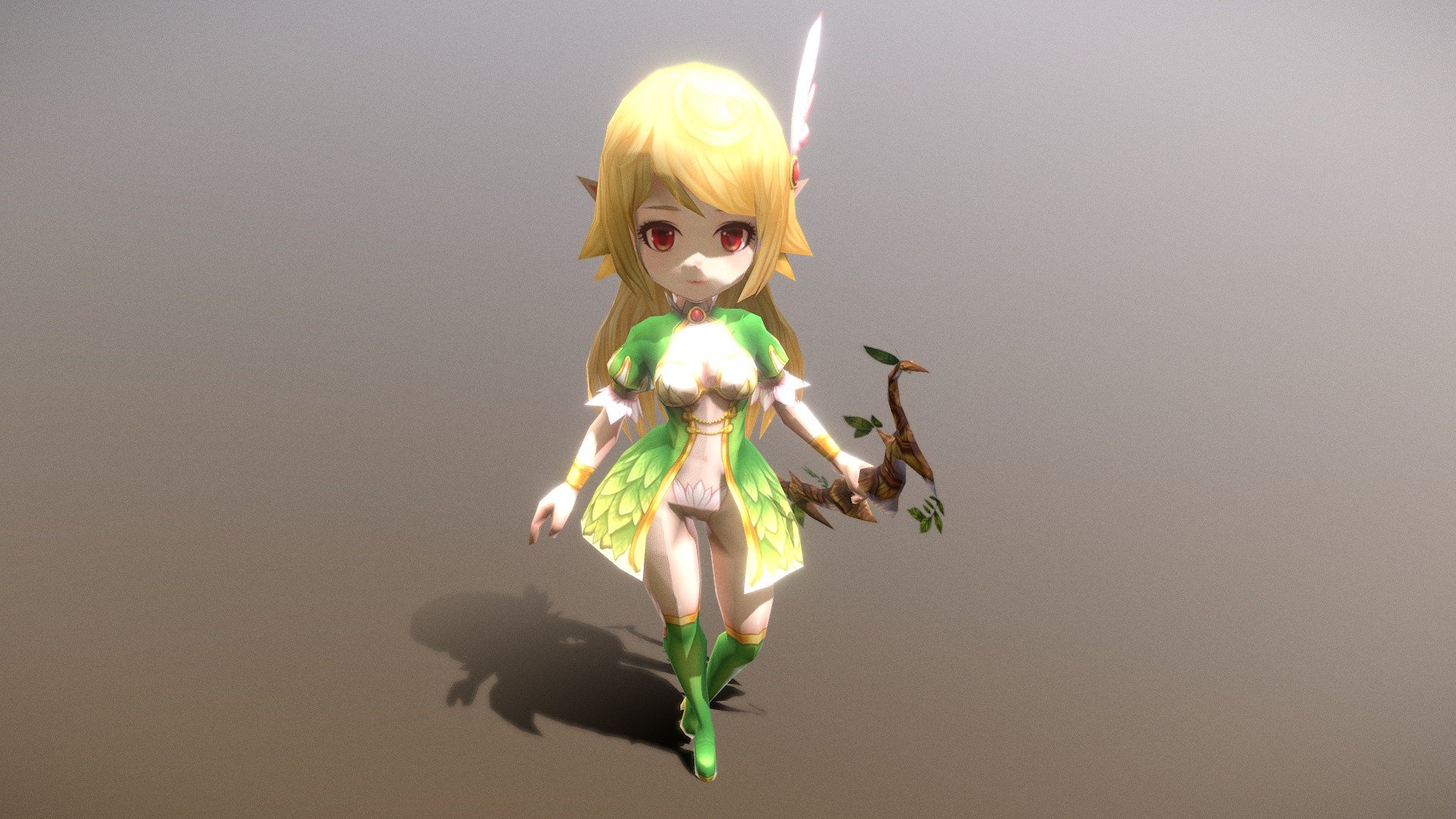 Casual RPG Character - 10 Gaysha - 3D model by jjstudio222 3d model