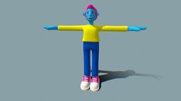 Trendy cartoony, graphic, colorful, malecharacter, motion-design, motion-graphics, graphicdesign, stylizedcharacter, character, stylized, human, male, graphicdesignc4d