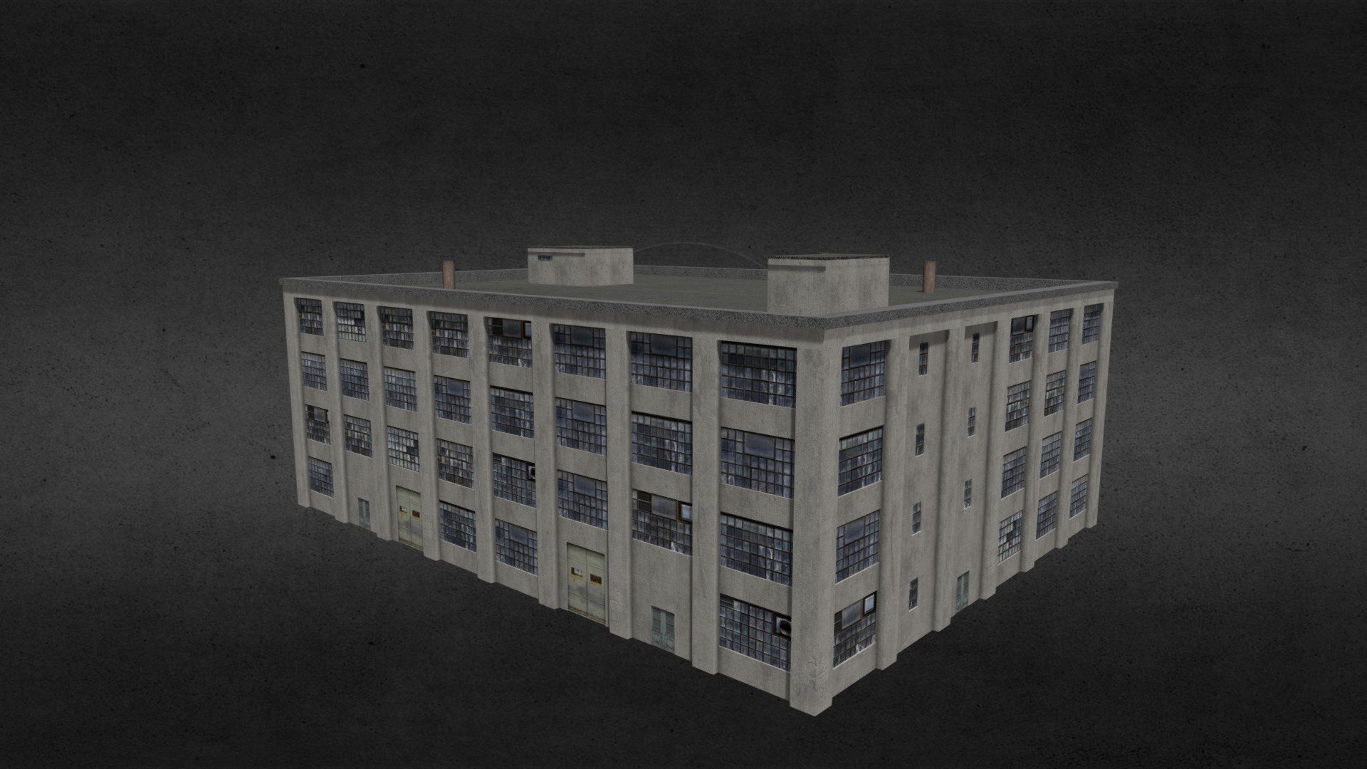 Made for Cities: Skylines - find it here - Old Factory - concrete - 3D model by Avanya 3d model