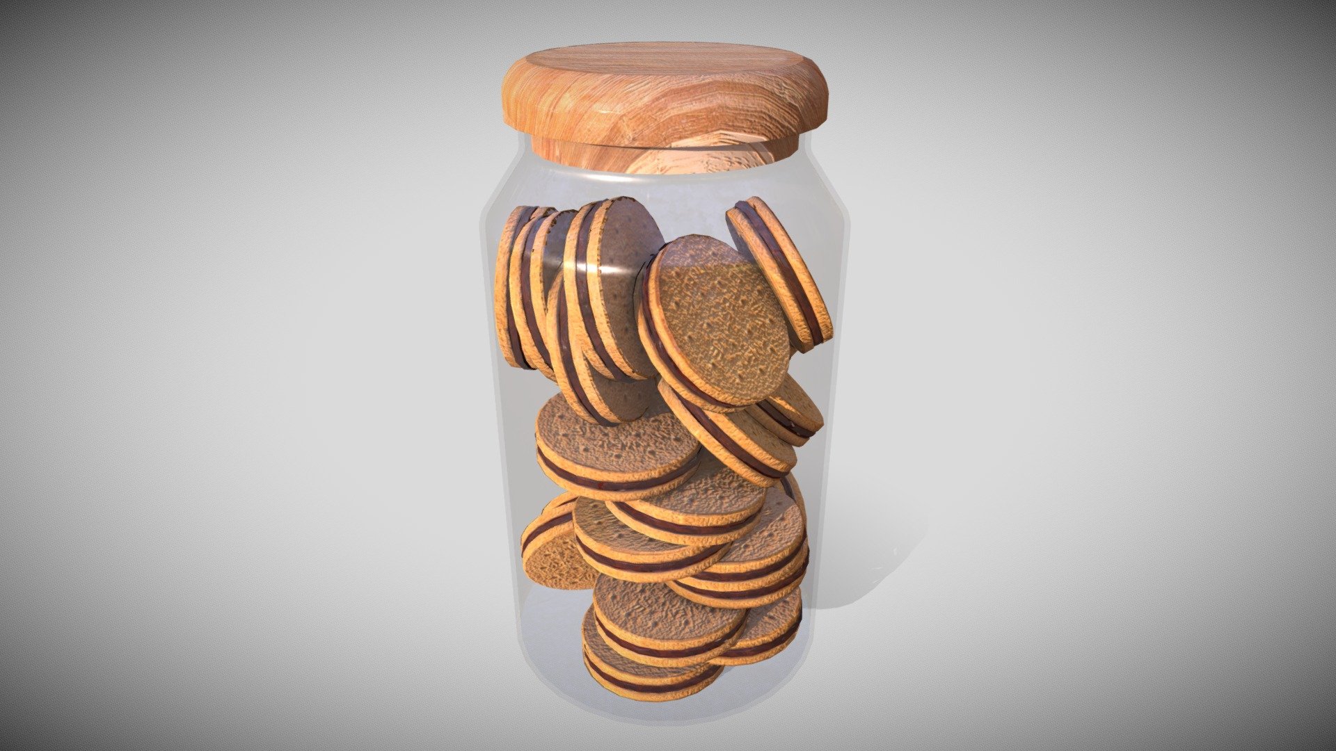 All in One Material 4k - Specular Glossiness Workflow - Chocolate Biscuits in Glass - Download Free 3D model by Francesco Coldesina (@topfrank2013) 3d model