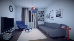Living Room 3dsmax, 3dsmaxpublisher