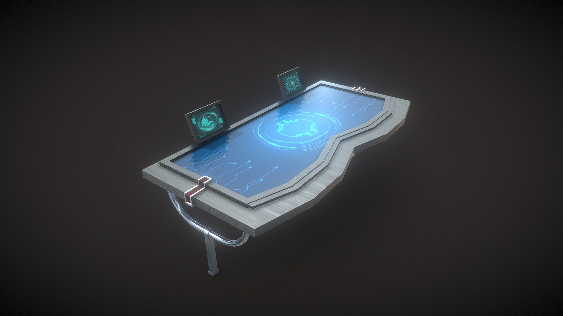 Today I modeled a simple console for you. Live with art!!!! - Sci-Fi Table (Simple) - Download Free 3D model by Uğur Yakışık (@UgurYksk) 3d model