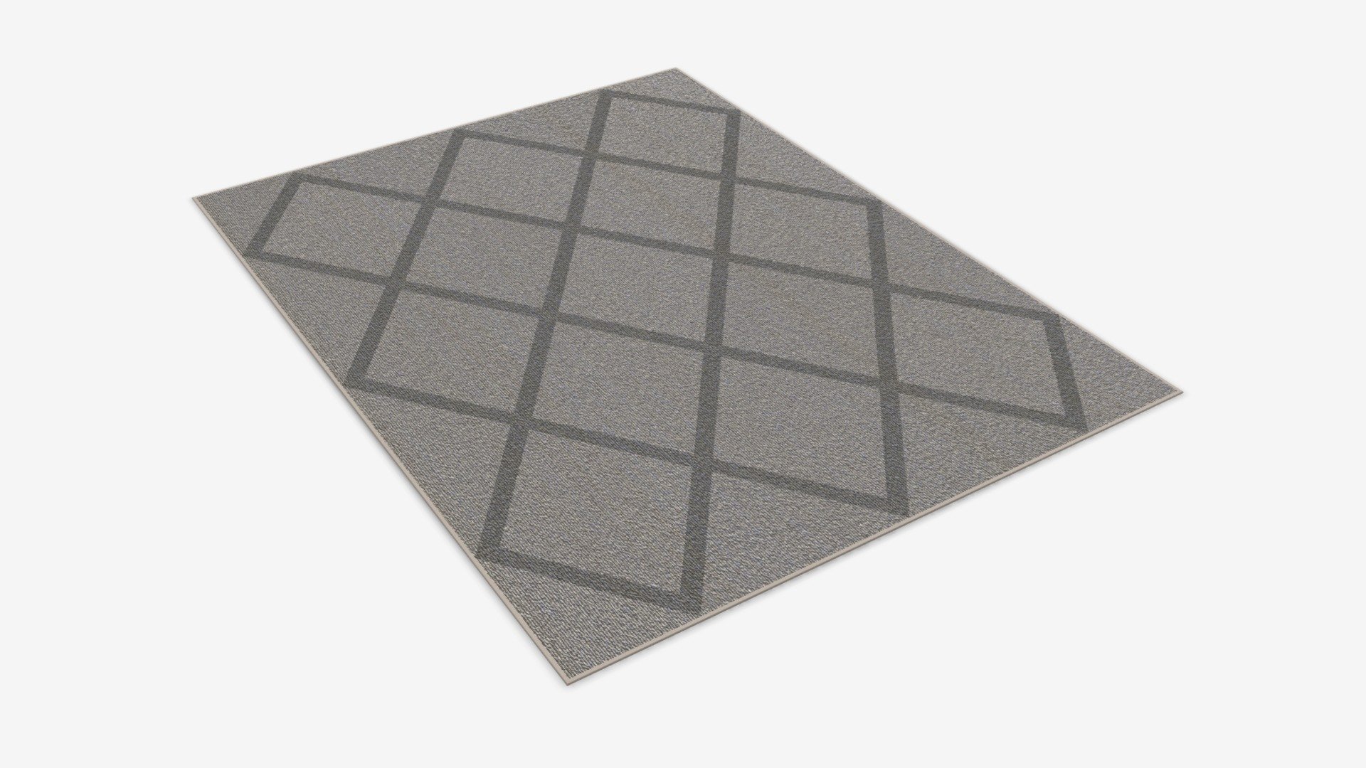Indoor rectangle soft rug carpet grey - Buy Royalty Free 3D model by HQ3DMOD (@AivisAstics) 3d model