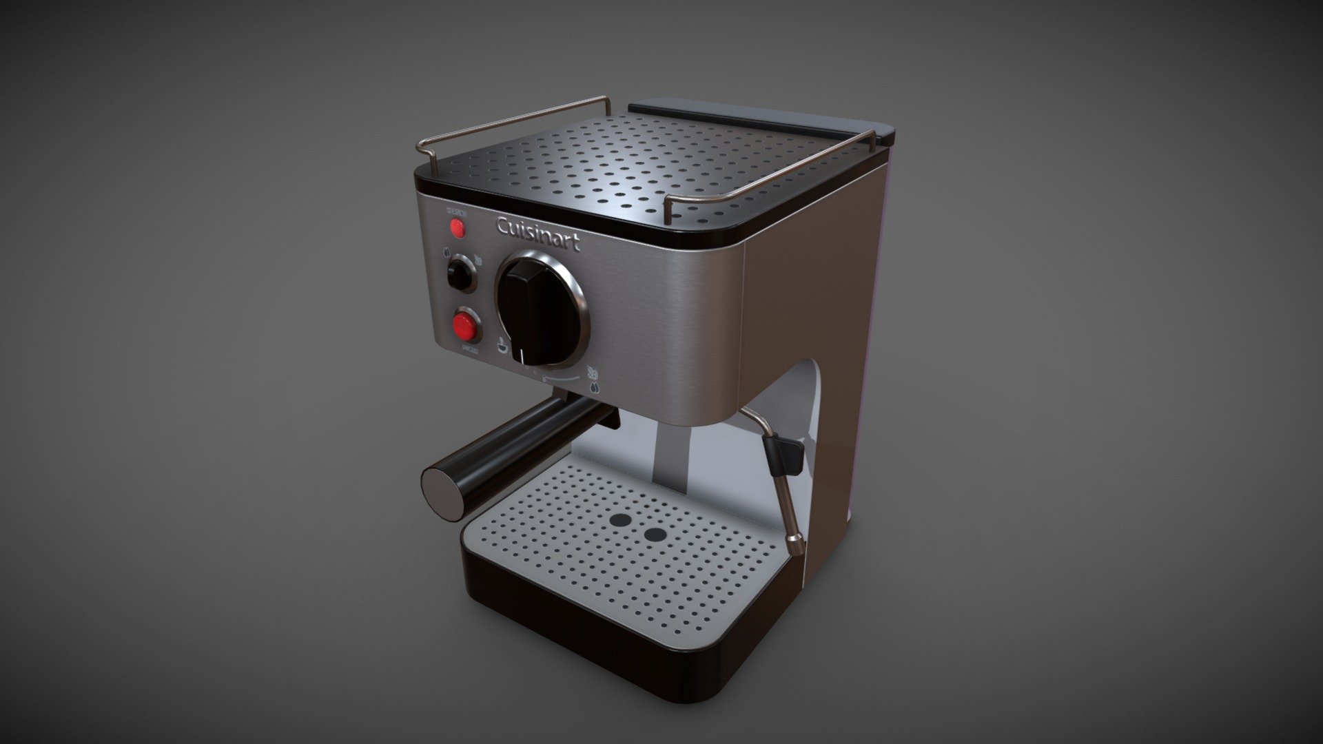 Espresso Maker Cuisinart EM-100 



File formats: 3ds Max 2012,  FBX



This model contains PNG textures(4096x4096):

-Base Color

-Metallness

-Roughness



-Diffuse

-Glossiness

-Specular

 

-Normal

-Ambient Occlusion - Espresso Maker Cuisinart EM-100 - Buy Royalty Free 3D model by fade_to_black 3d model