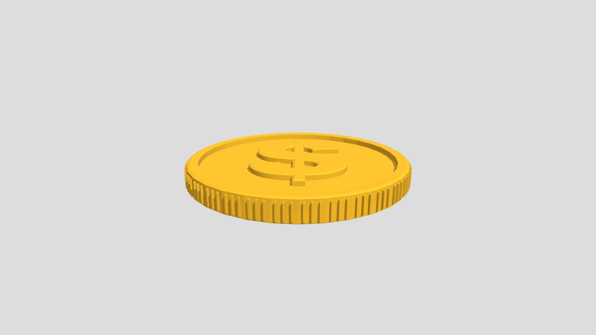 Gold coin with dolar sign. Made in blender. Original file name and extension: Coin$.fbx - Gold coin - Download Free 3D model by TomaszObloj (@tomasz_obloj) 3d model