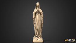 [Game-Ready] Saint Maria Statue ar, 3dscanning, photogrametry, statue, realistic, mary, 3d-model, stonestatue, realitycapture, 3dscan, stonesculpture, noai