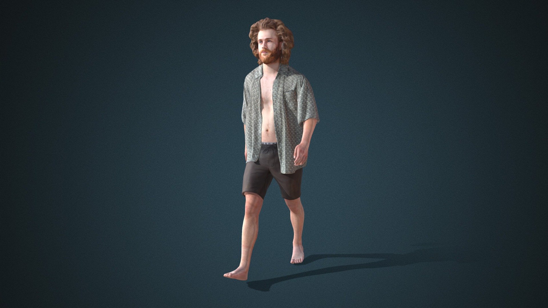 Do you like this model?  Free Download more models, motions and auto rigging tool AccuRIG (Value: $150+) on ActorCore
 

This model includes 2 mocap animations: Modern_M_Idle-Think,Male_walk. Get more free motions

Design for high-performance crowd animation.

Buy full pack and Save 20%+: Beachwear Vol.2


SPECIFICATIONS

✔ Geometry : 7K~10K Quads, one mesh

✔ Material : One material with changeable colors.

✔ Texture Resolution : 4K

✔ Shader : PBR, Diffuse, Normal, Roughness, Metallic, Opacity

✔ Rigged : Facial and Body (shoulders, fingers, toes, eyeballs, jaw)

✔ Blendshape : 122 for facial expressions and lipsync

✔ Compatible with iClone AccuLips, Facial ExPlus, and traditional lip-sync.


About Reallusion ActorCore

ActorCore offers the highest quality 3D asset libraries for mocap motions and animated 3D humans for crowd rendering 3d model