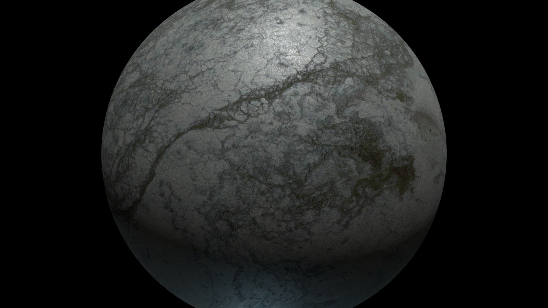 Planet Patina, a fictional alien planet. The sphere is 8192 polys. The texture map is 8500 x 4250 pixels 3d model