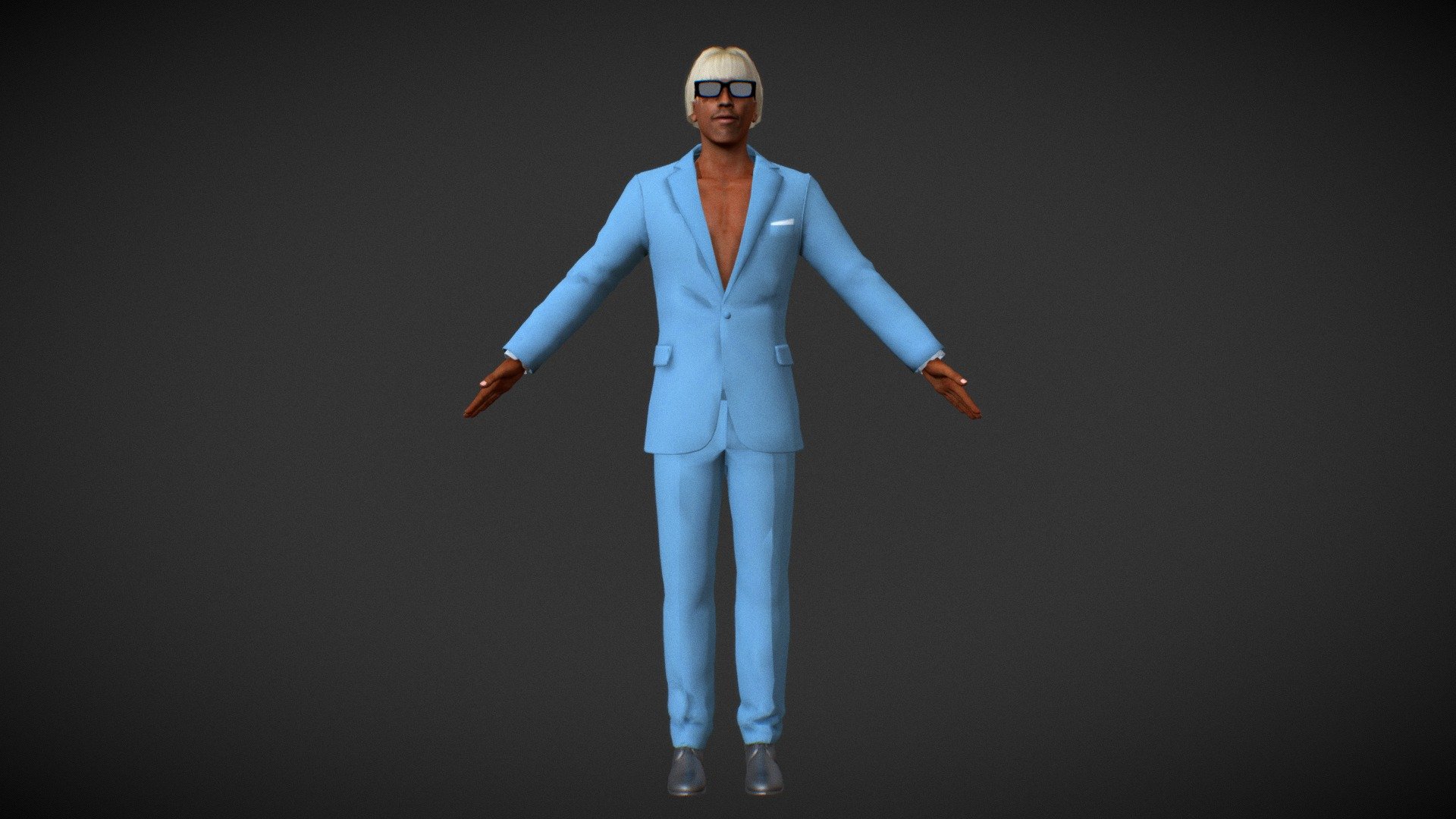Creation of a 3D Model of Tyler The Creator in IGOR's character for my mobile game BEEF - Tyler The Creator - IGOR - 3D model by ValOne 3d model