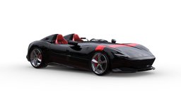 3d Model Ferari SP2 Monza roadster, ferrari, luxury, speed, sports, supercar, monza, 3d, model, racing, car