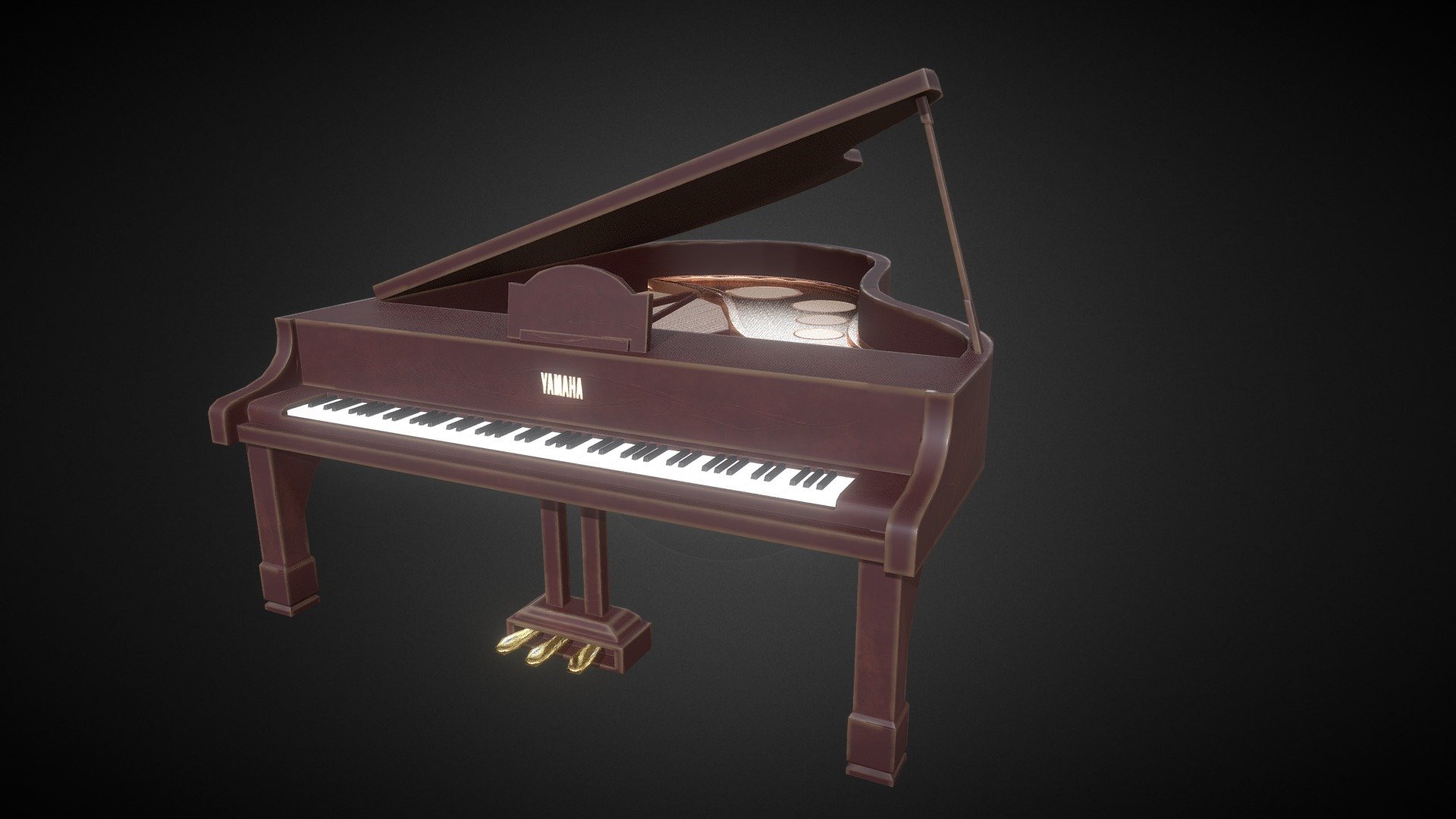 Stylized Grand Piano - Buy Royalty Free 3D model by Matt (@nitensekai) 3d model