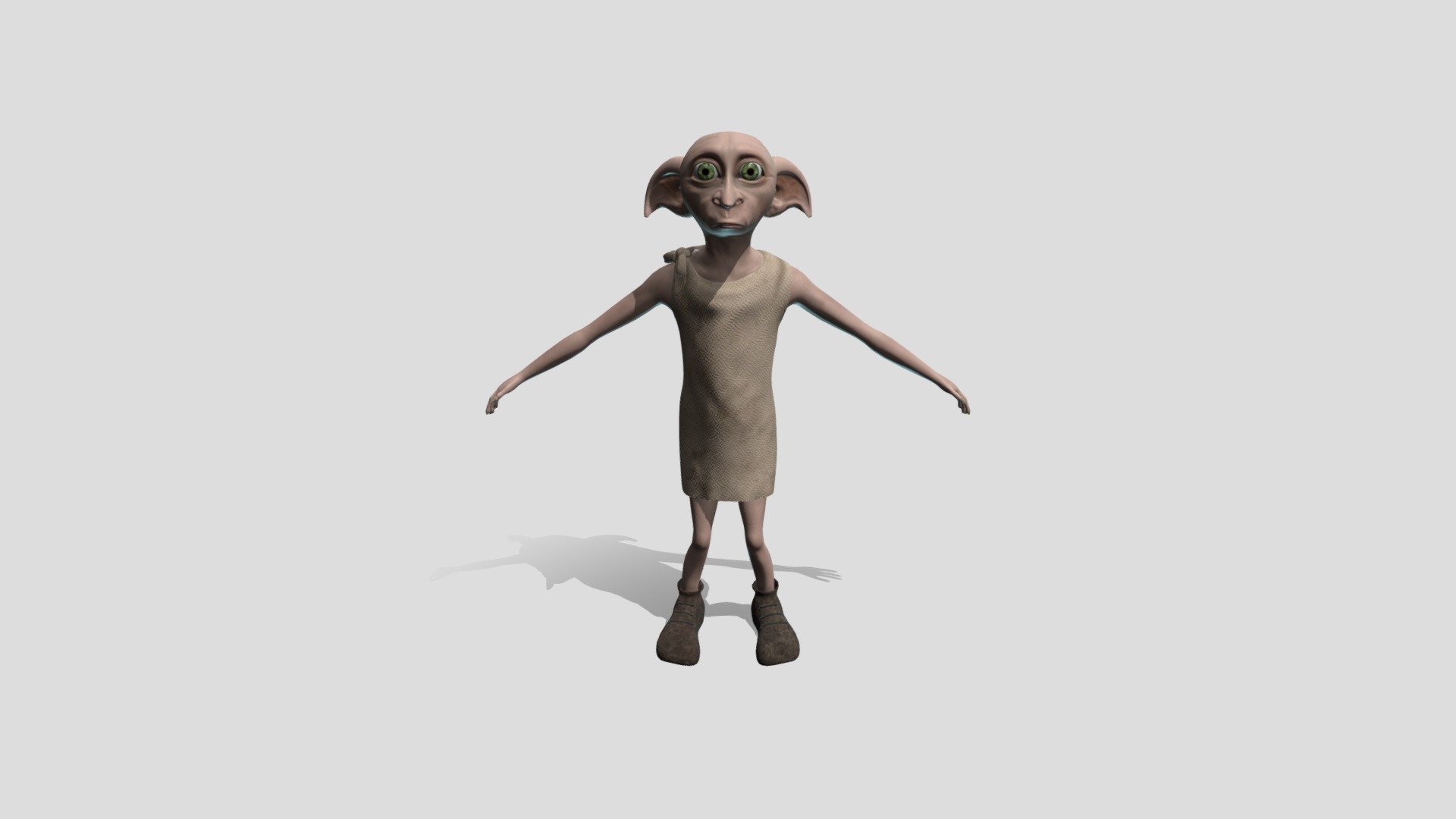 Dobby the free house elf. Character from the Harry Potter series.
This is a side project I have been working on to practice character modelling and baking whilst on a break from uni! - Dobby the Free House Elf - Harry Potter - Download Free 3D model by ChloeRobynSmith (@chloerobyn) 3d model