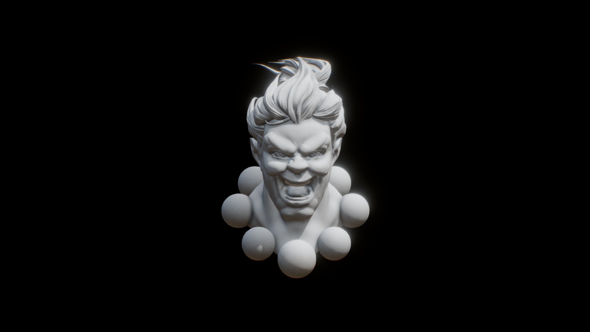 Day01
The topic mouth and nose ! And for this I sculpted Akuma with an opened mouth (It's really challenging to me how mouth and nose reacts together&hellip;) 
;) - Day01_SculptJanuary2018 - 3D model by Skander_M 3d model
