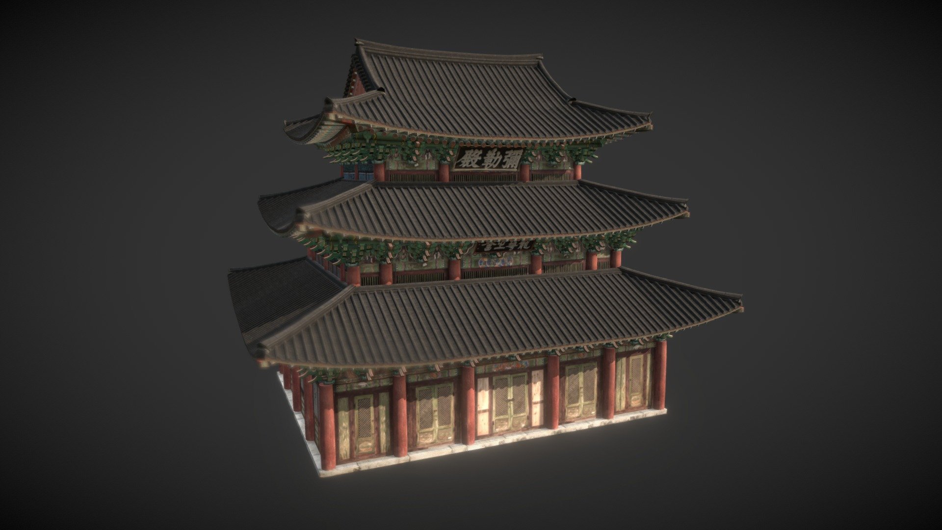 Korea National Treasure_062_김제 금산사 미륵전 - 3D model by Dcarrick 3d model