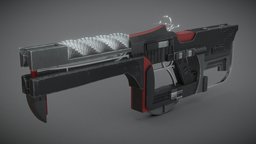 Cataclysmic linear fusion rifle Destiny2//命运2 灾变 rifle, destiny, destiny2, substancepainter, weapon, game, blender, military, sci-fi, gun
